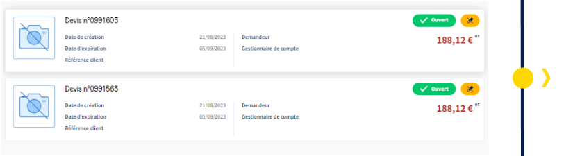 Lista di offerte online